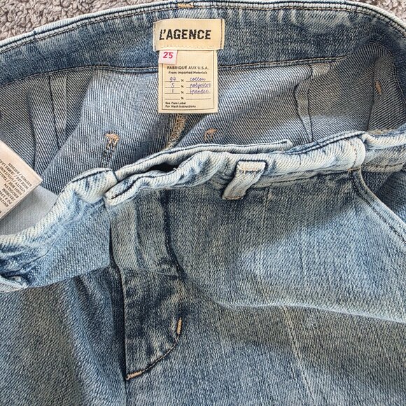 NWOT: L'Agence  Brooklyn High Waist Wide Leg Cargo Jeans Sz 25 - Picture 12 of 12